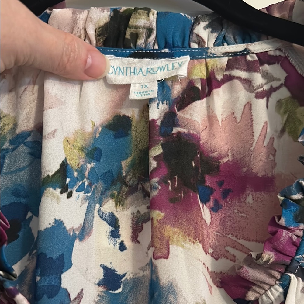 Cynthia Rowley Artistic Floral Top